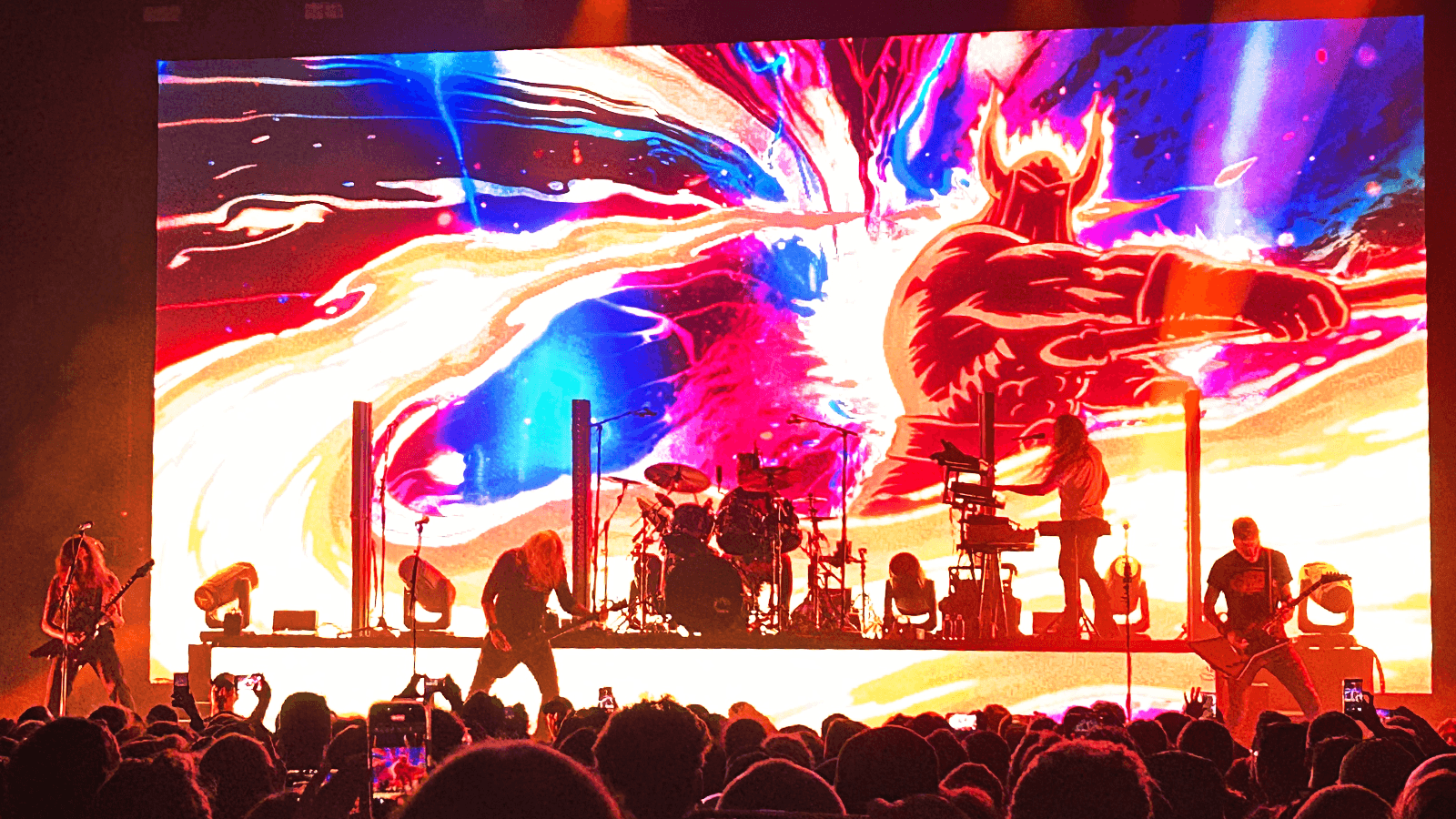Mastodon on stage in Boston
